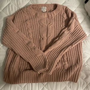 Pink knit sweater